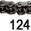 124 Glieder schwarz / 124 rollers black
