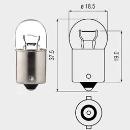 Lampe 12V 10W BA15S