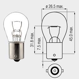Lampe 12V 21W BA15S