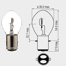 Lampe 12V 25/25W BA20D