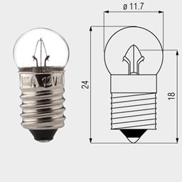 Taschenlampen-Birne3,5V 0,2W E10